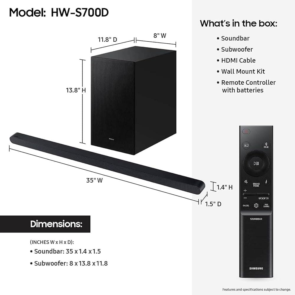 Samsung HW-S700D 3.1 Soundbar